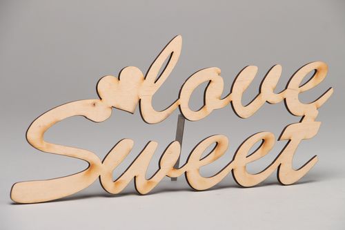 Vorbereitete Materialien handmade aus Furnier Sweet Love - MADEheart.com