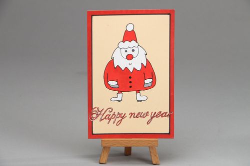 Carte de voeux de Nouvel An faite main - MADEheart.com