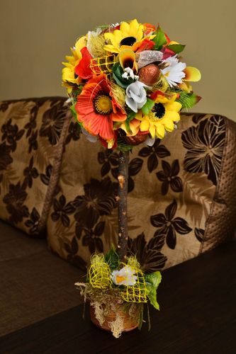 Arbre décoratif fait main Topiaire artificiel floral original Déco maison - MADEheart.com