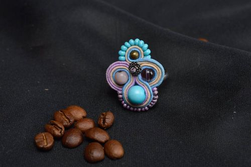 Fashion ring handmade soutache jewelry rings for women designer accessories - MADEheart.com