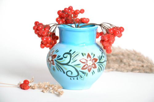 Vaso azul de cerâmica - MADEheart.com