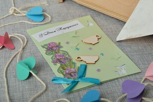 Handmade schöne Grußkarte ausgefallenes Geschenk originelle Glückwunschkarte  - MADEheart.com