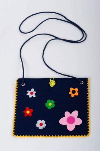 Tasche handgemacht Kinder Tasche bunt Designer Tasche originell Filz Tasche - MADEheart.com