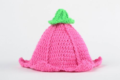 Gorro infantil tejido a ganchillo ropa para niña hecha a mano regalo original - MADEheart.com
