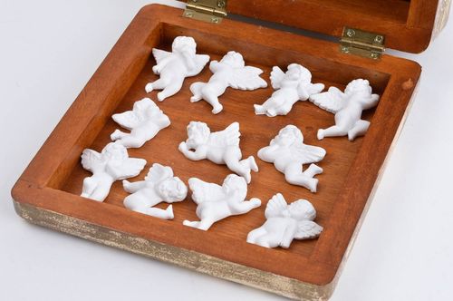 Figurines en plâtre fait main Objets à peindre anges 11 pièces Déco maison - MADEheart.com