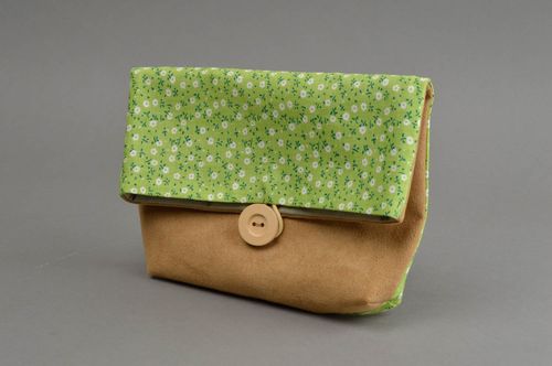 Unusual homemade fabric beauty bag designer textile cosmetic bag gifts for her - MADEheart.com
