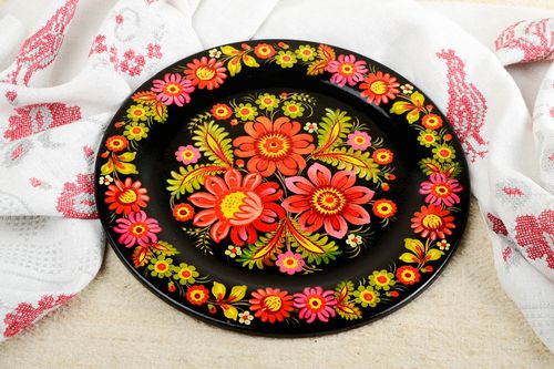 Handmade wooden wall plate painted wall panel small gifts decorative use only - MADEheart.com
