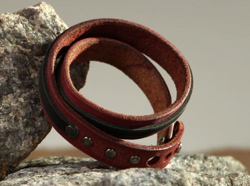 Bracelet en cuir fait main à plusieurs couches - MADEheart.com