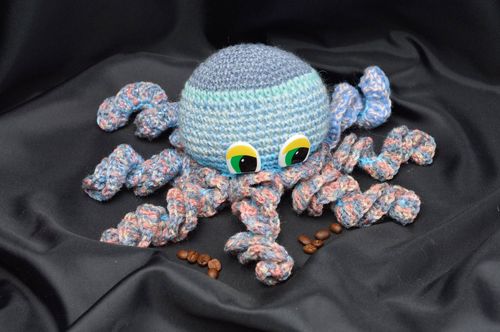Unusual handmade soft toy crocheted designer souvenir cute interior decor - MADEheart.com