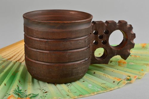 Ton Tasse handgemachte große Tee Tasse Geschirr aus Keramik ungewöhnlich - MADEheart.com