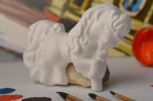 Figurine cheval faite main Figurine à peindre en plâtre Loisirs créatifs - MADEheart.com