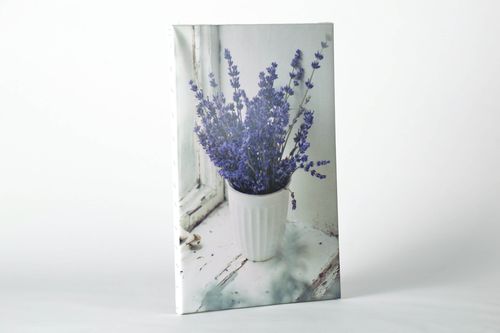 Handmade Bild Lavendel im alten Fenster - MADEheart.com