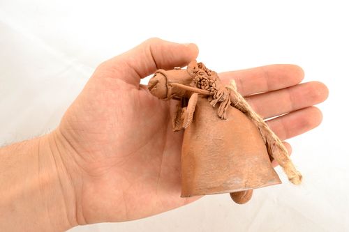 Campanello dautore in ceramica fatto a mano a forma di cavallo divertente - MADEheart.com