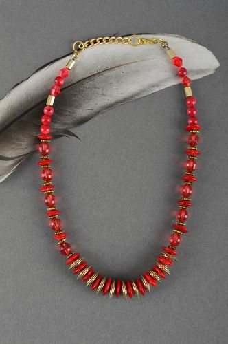 Handmade gemstone bijouterie unique necklace designer jewelry present for woman - MADEheart.com