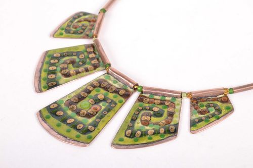 Copper necklet in ethnic style - MADEheart.com