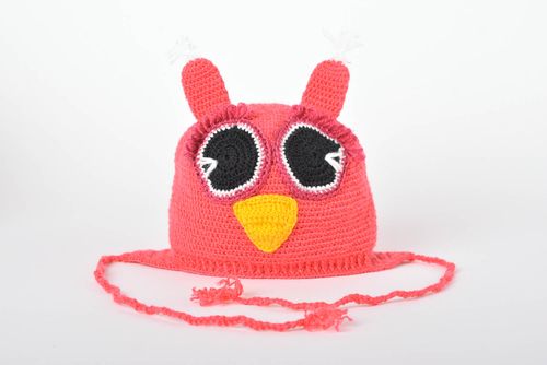 Bonnet hibou fait main Bonnet pour bébé au crochet original Vêtement bébé - MADEheart.com