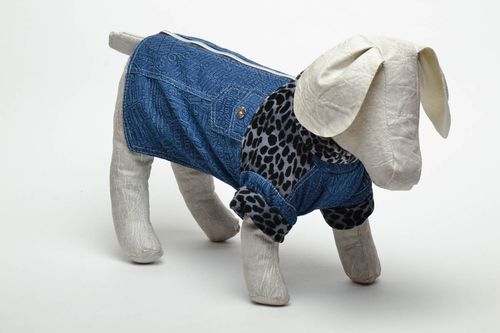 Macacão jeans para cão - MADEheart.com