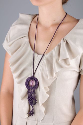 Macrame woven necklace - MADEheart.com