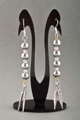 Orecchini con cristalli fatti a mano accessorio originale bello da donna - MADEheart.com