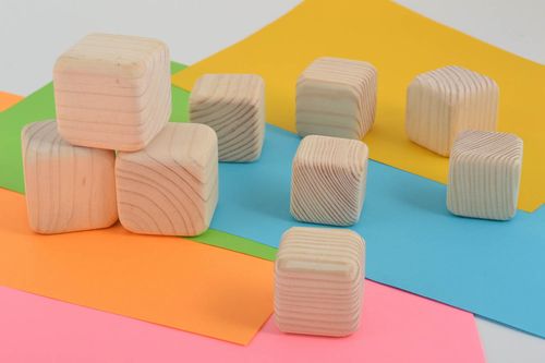 Cubos de madera artesanales juguete educativo para niños regalo original  - MADEheart.com