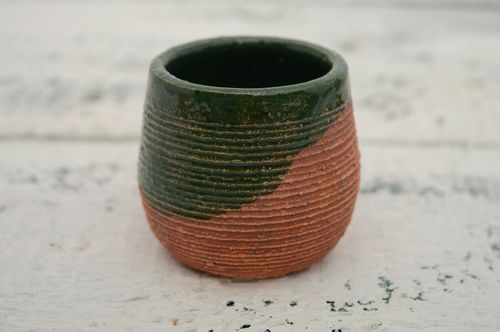 Schnapsglas aus Ton 75ml handmade - MADEheart.com