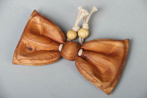 Wooden bow tie - MADEheart.com