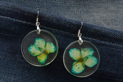 Украшение ручной работы модные серьги с цветами красивые серьги маленькие - MADEheart.com