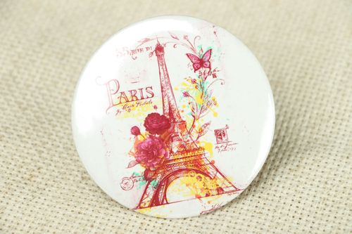Espelho de bolso pequeno artesanal Paris  - MADEheart.com