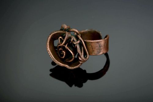 Ring handmade Kupfer Rose - MADEheart.com