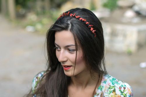 Coroa de flores na cabeça Ramo da cereja selvagem - MADEheart.com