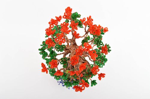 Árbol artesanal de abalorios elemento decorativo arreglo floral de mesa - MADEheart.com