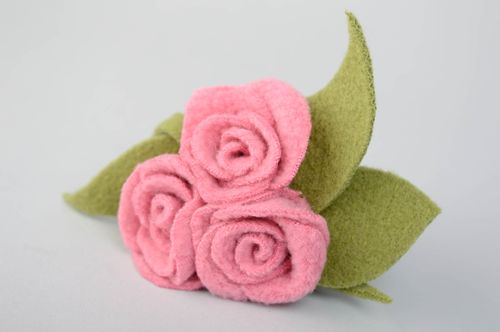 Ярка резинка для волос с цветами розовая  - MADEheart.com