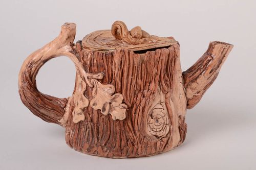 Unusual handmade ceramic teapot beautiful teapot kitchen supplies gift ideas - MADEheart.com