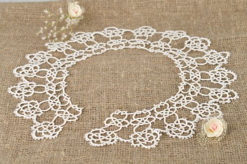 Stylish handmade crochet lace collar woven collar accessories for girls - MADEheart.com