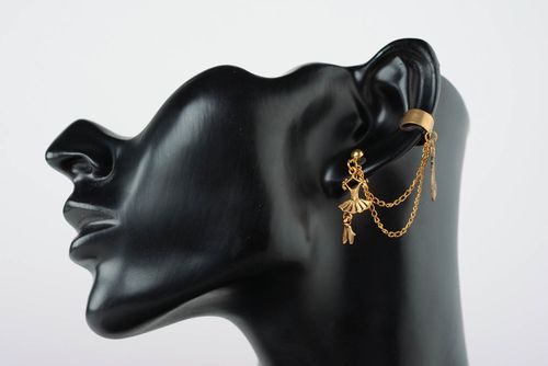 Bronze cuff earrings First Dance - MADEheart.com