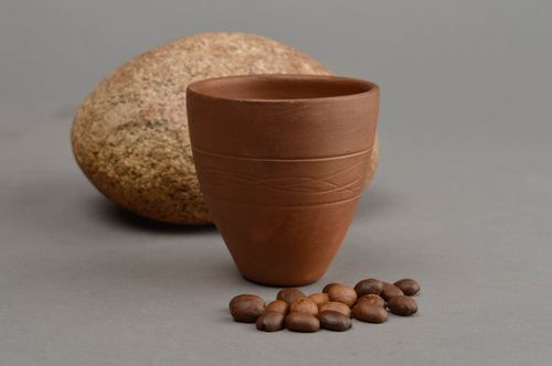 Vaso de barro hecho a mano regalo original para amigos decoración de cocina - MADEheart.com