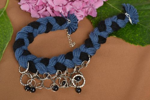 Damen Kette handmade Halskette Damen hochwertiger Modeschmuck in Blau schön - MADEheart.com