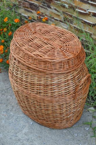 Handmade designer woven basket stylish decorative basket cute basket for laundry - MADEheart.com