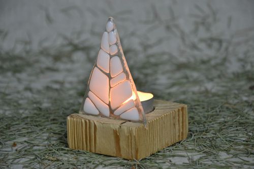 Glass stand for candle Sailboat - MADEheart.com