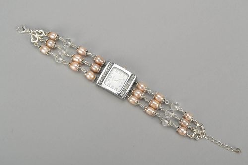 Reloj de pulsera con perlas - MADEheart.com