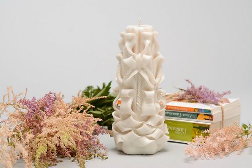 Decorative carved candle - MADEheart.com