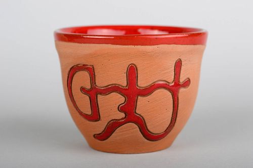 Taza de cerámica artesanal con ornamento utensilio de cocina regalo original - MADEheart.com