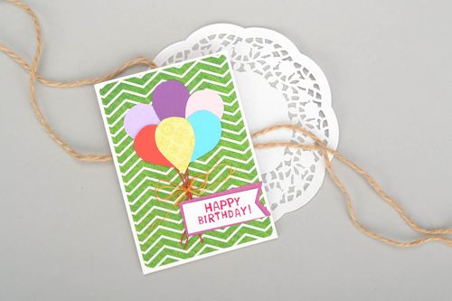 Дизайнерская открытка С днем рождения - MADEheart.com