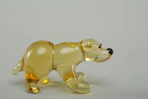 Figurine en verre au chalumeau Ours blanc - MADEheart.com