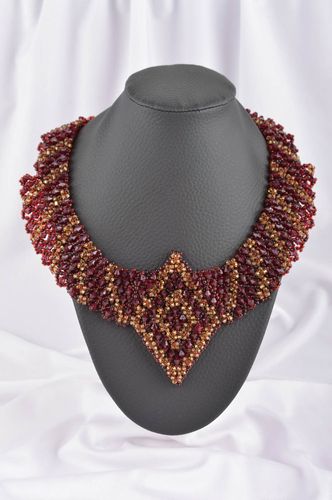 Collana di perline fatta a mano originale bigiotteria da donna da sera  - MADEheart.com