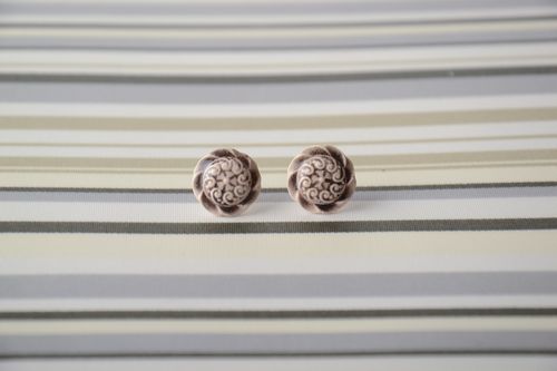 Boucles doreilles artisanales rondes colorées démaux - MADEheart.com