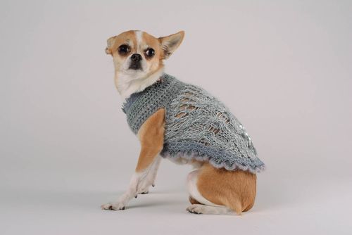 Vestido para cães Tentação de prata roupas para animais feitas à mão  - MADEheart.com