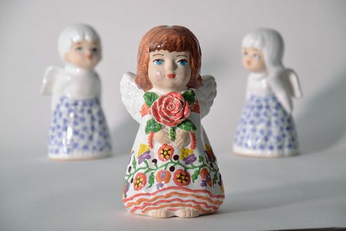 Keramik engel handgetöpfert Figur - MADEheart.com