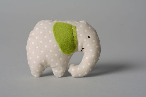 Soft toy with mint Elephant - MADEheart.com