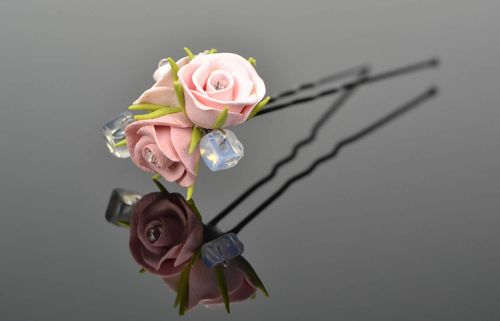 Hairpin with flowers - MADEheart.com